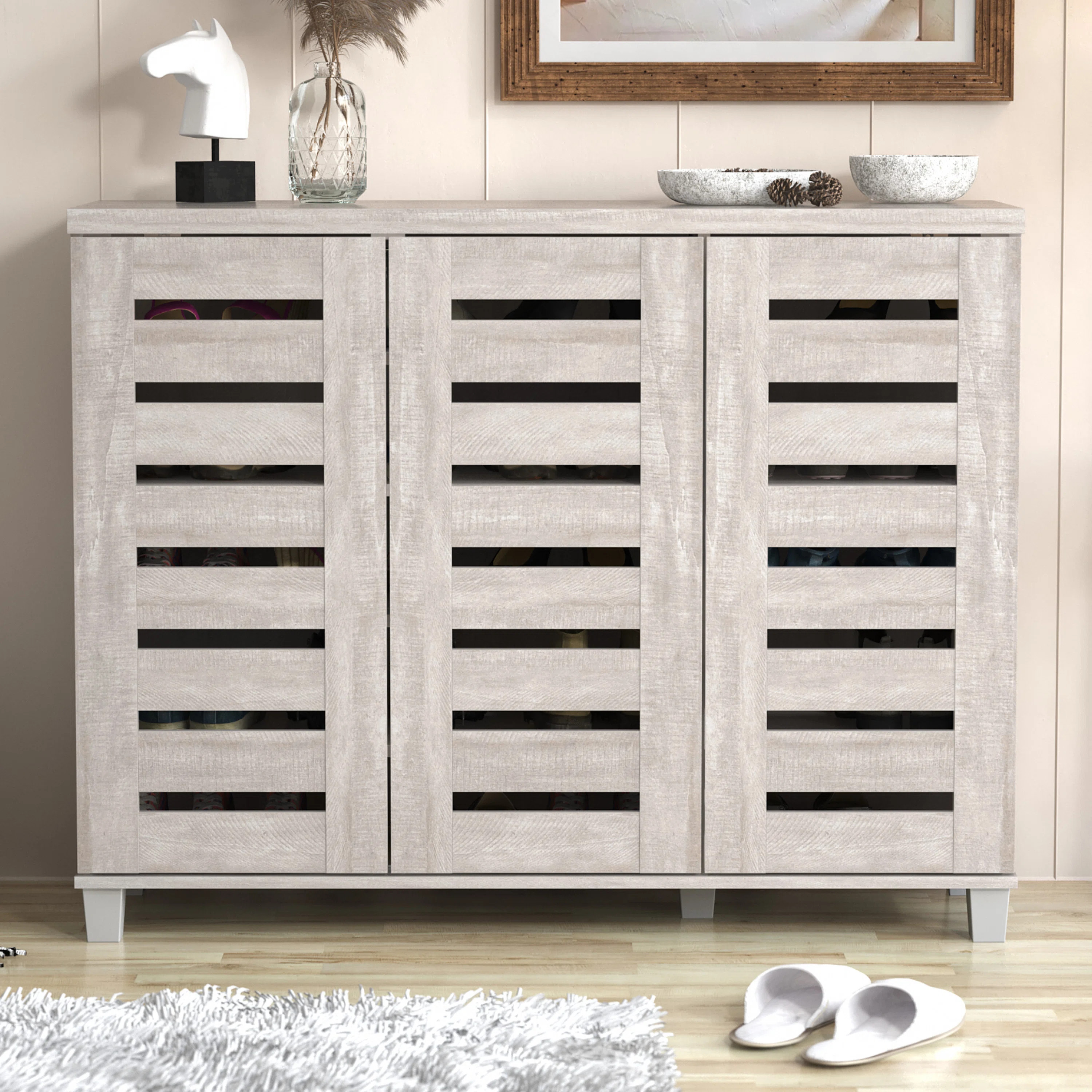 Alcester Lismore Shoe Storage Cabinet Up to 20 Pairs | Wayfair North America
