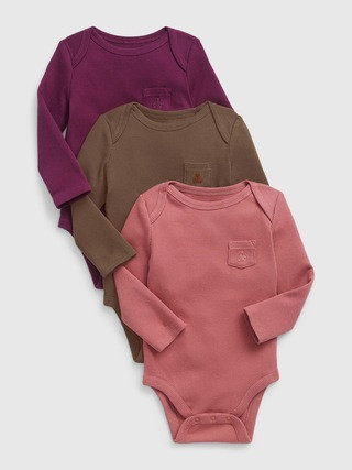 Baby 100% Organic Cotton Rib Bodysuit (3-Pack) | Gap (US)