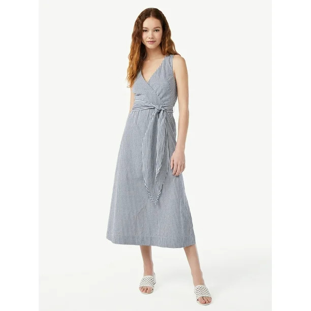 Free Assembly Women's Sleeveless Faux Wrap Dress | Walmart (US)