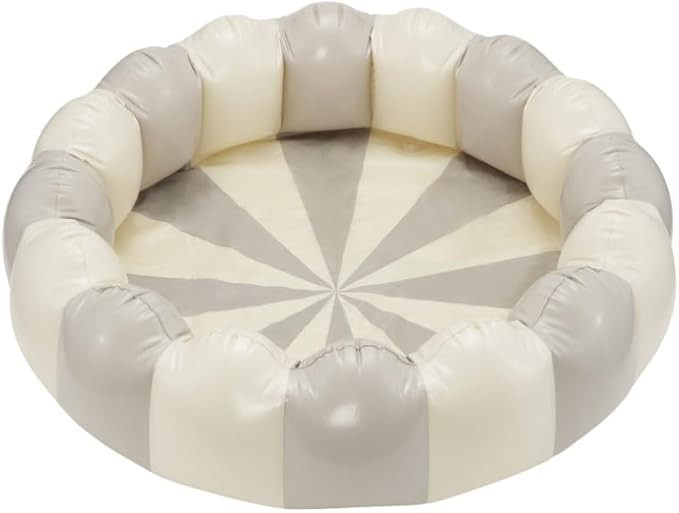 Petites-Pommes Striped Inflatable Pool for Toddlers & Kids - Handprinted Classic Foldable Kids Po... | Amazon (US)