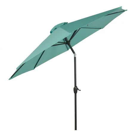 Mainstays 9' Outdoor Tilt Market Patio Umbrella - Aqua | Walmart (US)