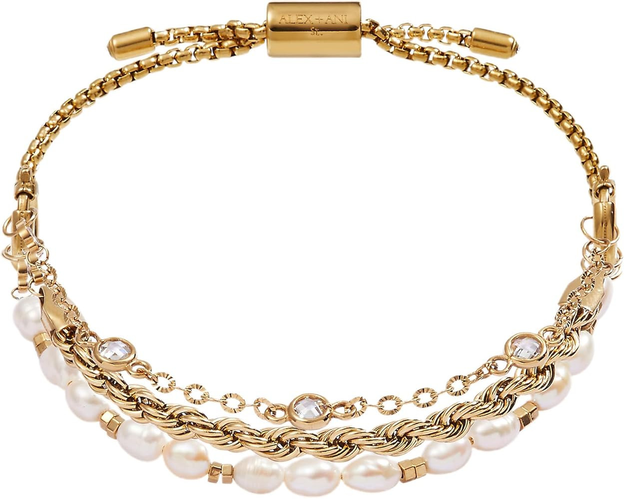 Alex and Ani Crystal + Pearl Stranded Bracelet Set | Amazon (US)