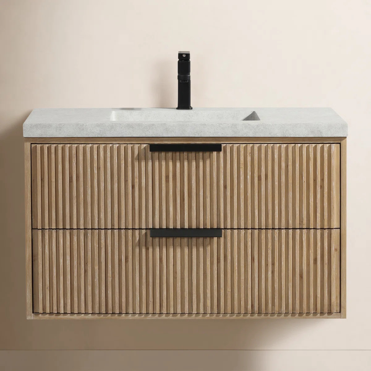 Anelie 36'' Single Bathroom Vanity with Concrete Top | Wayfair North America