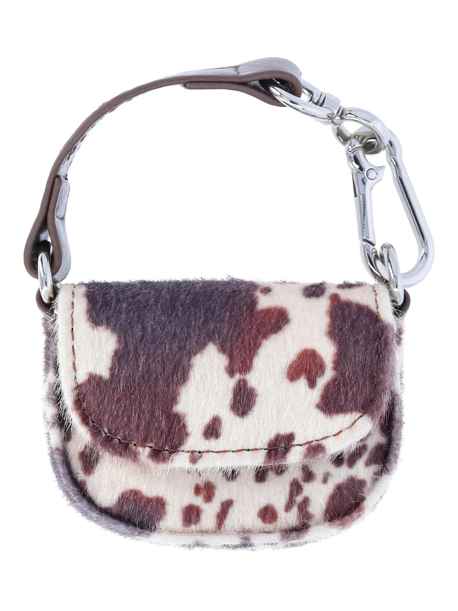 No Boundaries Women's Bag Charm, Brown Cow Mini Bag | Walmart (US)