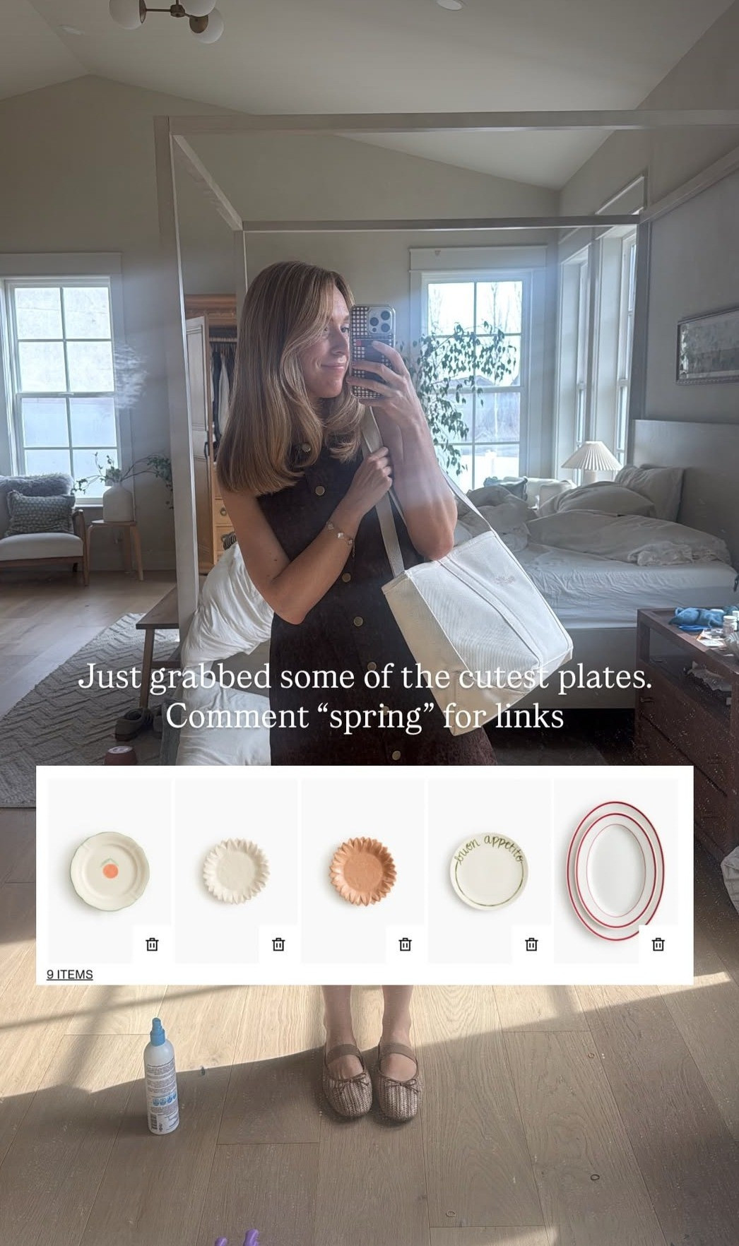 These plates would be so cute as a gallery wall by your kitchen. Or just darling plates to use as we go into spring and summer.  

 