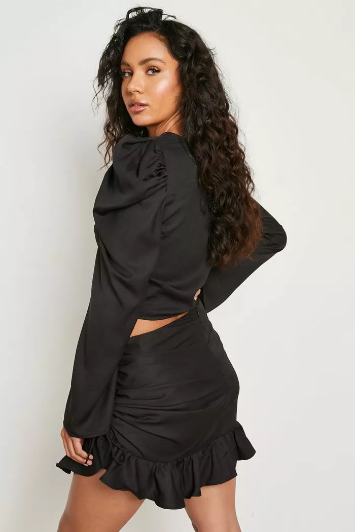 Ruched Crop & Mini Skirt | Boohoo.com (US & CA)
