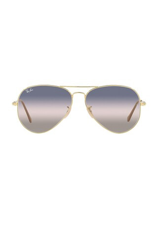 Ray-Ban Aviator in Arista & Pink Gradient Blue from Revolve.com | Revolve Clothing (Global)