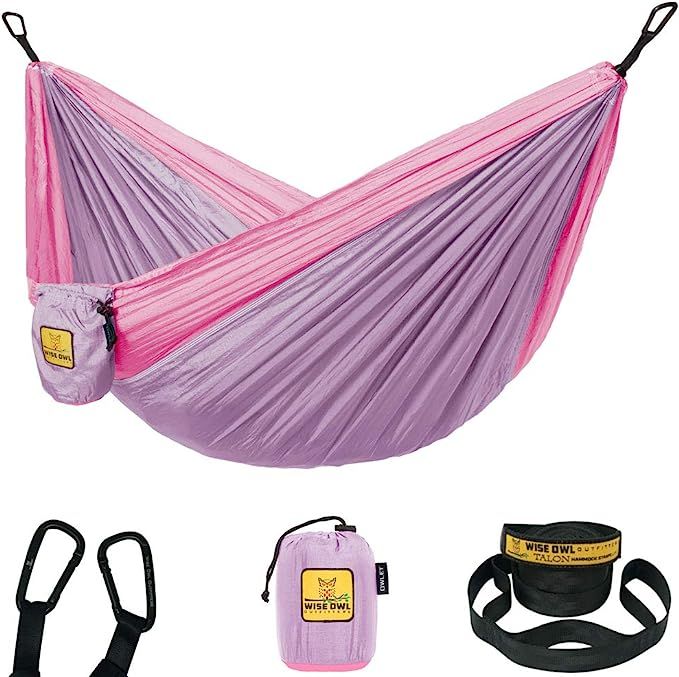 Wise Owl Outfitters Kids Hammock - Small Camping Hammock, Kids Camping Gear w/ Tree Straps and Ca... | Amazon (US)