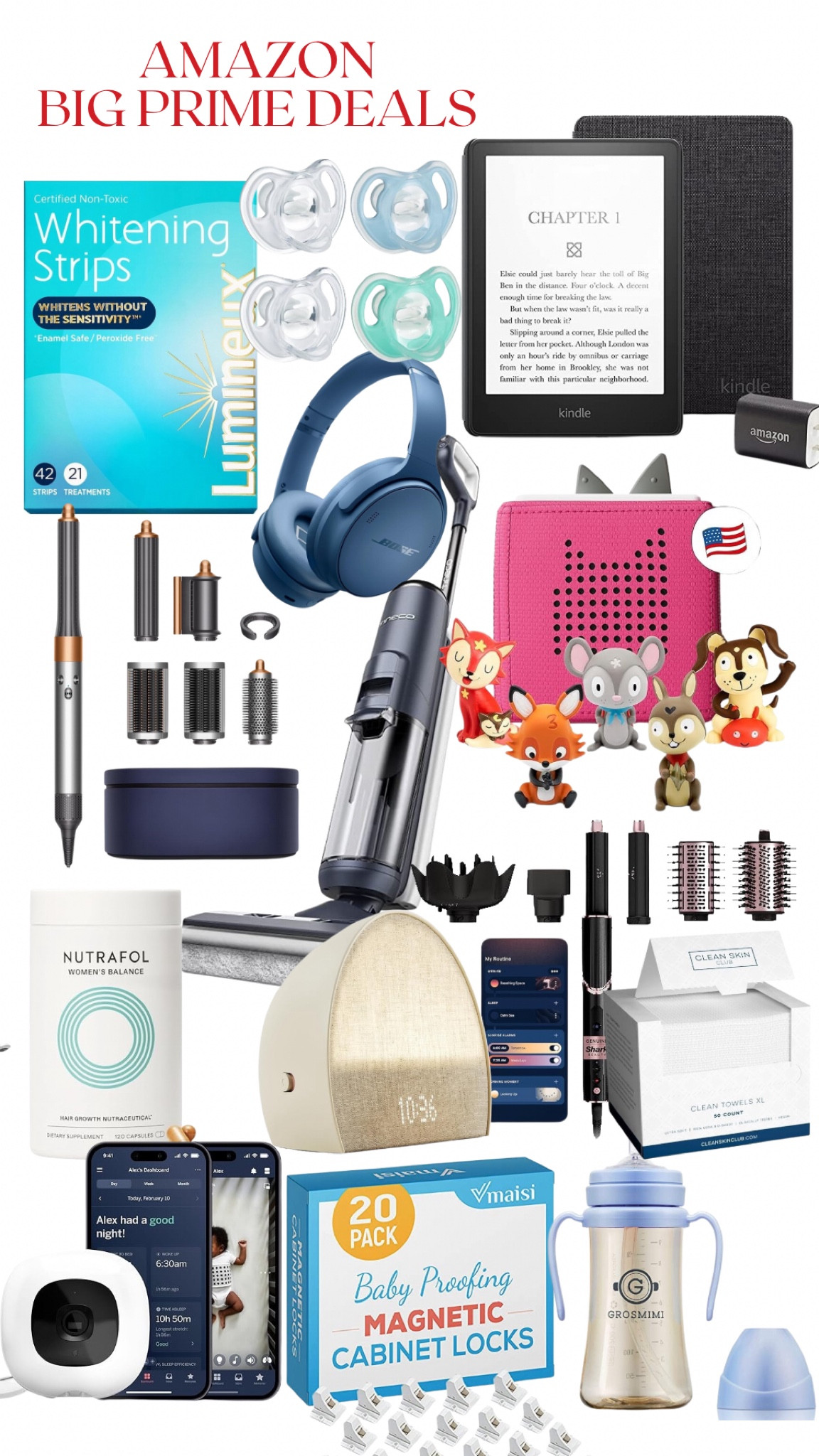 My picks for Prime Big Deals - mostly for parents ❤️

Love Luminex strips, they work so well!

These pacis have been Sadie’s favorite by far, still uses them everyday.

If you don’t have a kindle, now is the time! I use mine everyday. 

Bose noise canceling headphones for travelers, one of my favorite gifts I’ve ever received!

The Dyson Airwrap - enough said. 

I love my Tineco mop/vacuum combo. It’s so gross to see the dirty water but satisfying.

The Tonie Box is my MVP toddler gift of this year. Sadie can’t get enough.

Nutrafol is a must for postpartum mamas. It works!

I use my Hatch Reset every single day. I love waking up to the “sunrise” instead of a blaring alarm

Ok once I switched to these clean towels, my face is so so much clearer. If you haven’t, subscribe to these and don’t look back.

There’s a reason this baby monitor is #1, I love capturing the fun little moments that happen in between sleeps.

These are the baby proof magnets we used and trust me they are necessary.

The best sippy cup - get the larger one! 

#LTKFindsUnder100 #LTKxPrimeDay #LTKSaleAlert