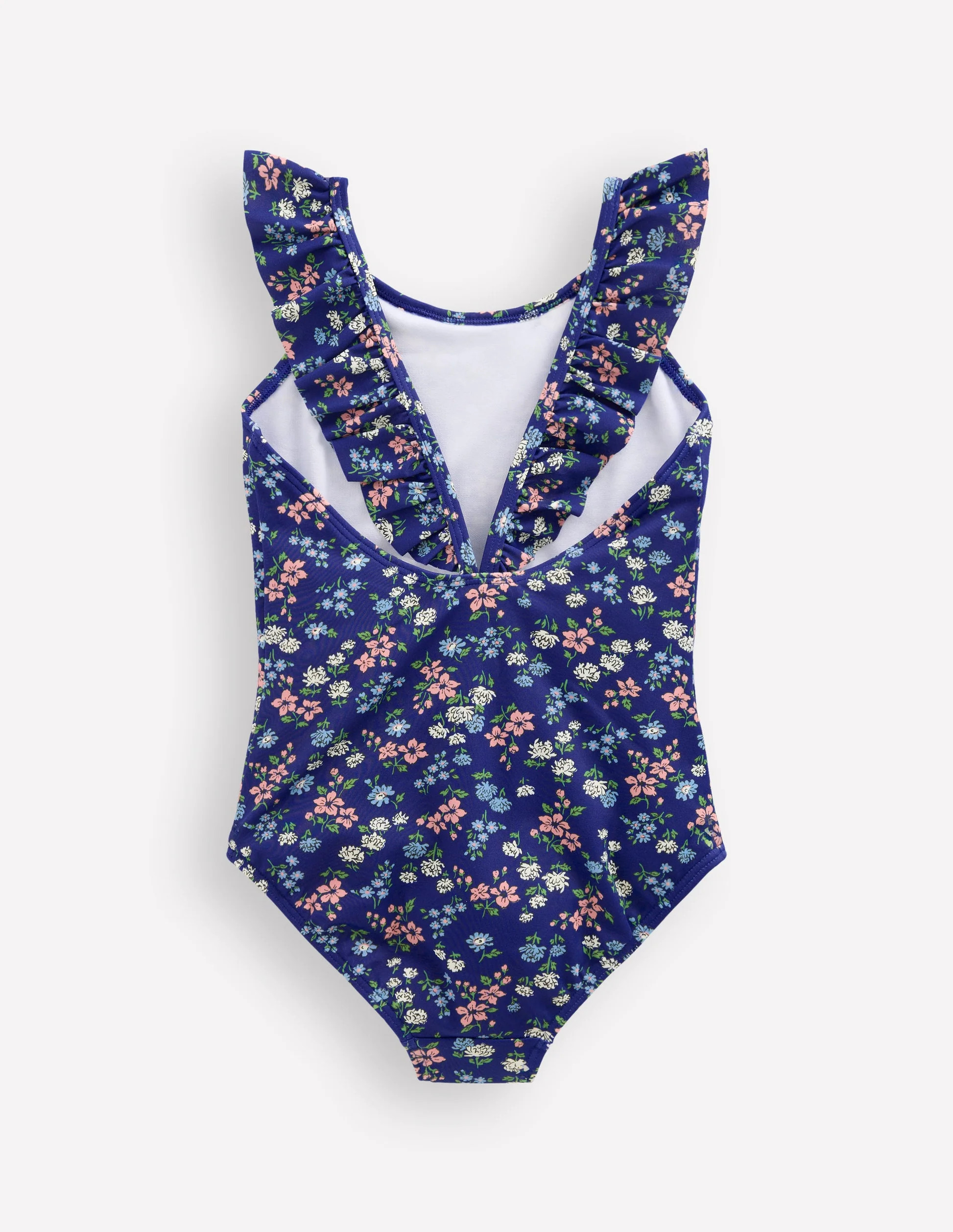 Hallie Frill Strap Swimsuit-Red Spot Daisy | Boden (US)