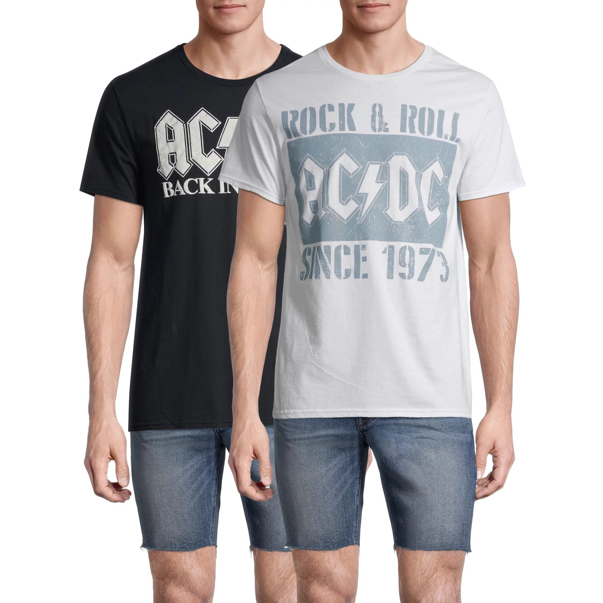 ACDC Back In Black & Rock & Roll Men's and Big Men's Graphic T-shirt, 2-Pack Bundle | Walmart (US)
