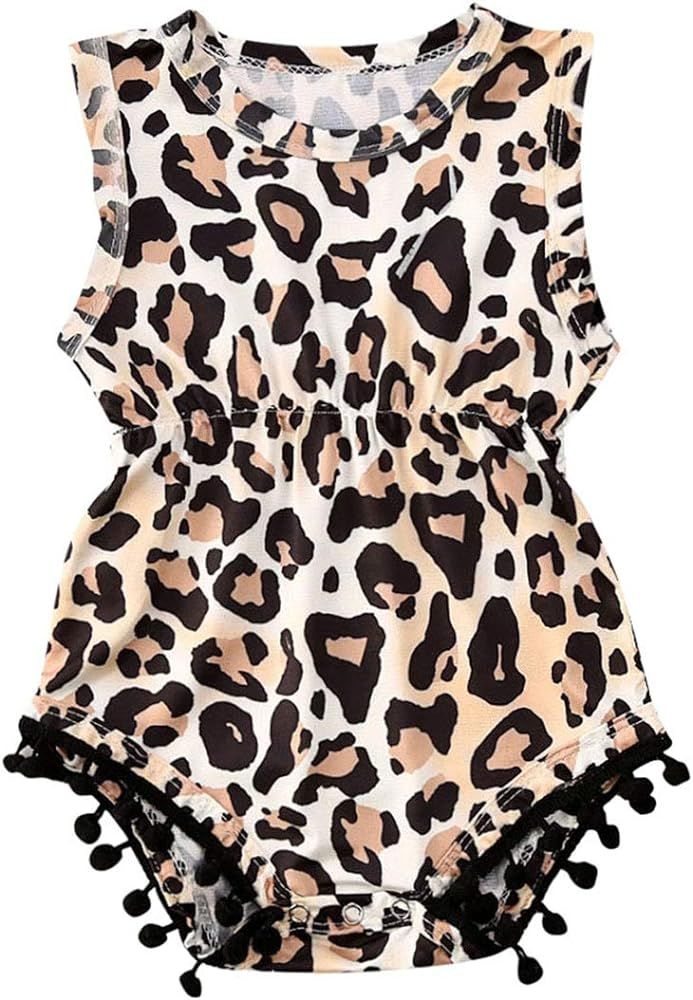 Infant Baby Girl Ruffle Pompom Playsuit Romper Jumpsuit Serape Summer Clothing | Amazon (US)