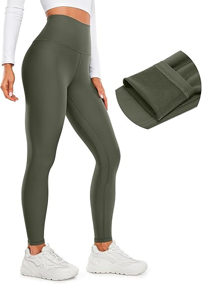 CRZ YOGA Thermal Fleece Lined Leggings Women 28'' - Winter Warm Workout Hiking Pants High Waisted... | Amazon (US)