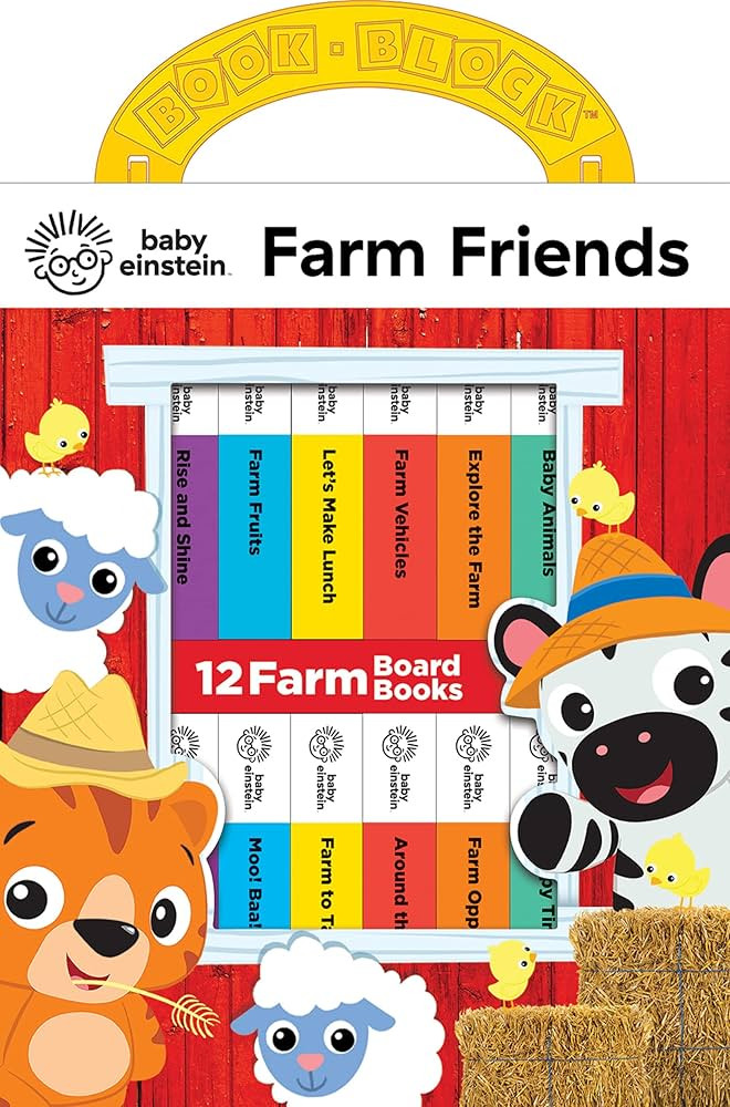Baby Einstein - Farm Animals My First Library 12 Board Book Set - First Words, Opposites, and Mor... | Amazon (US)