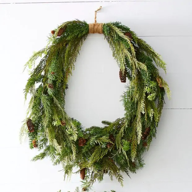 Mixed Pine and Fir Seed Wreath | Antique Farm House