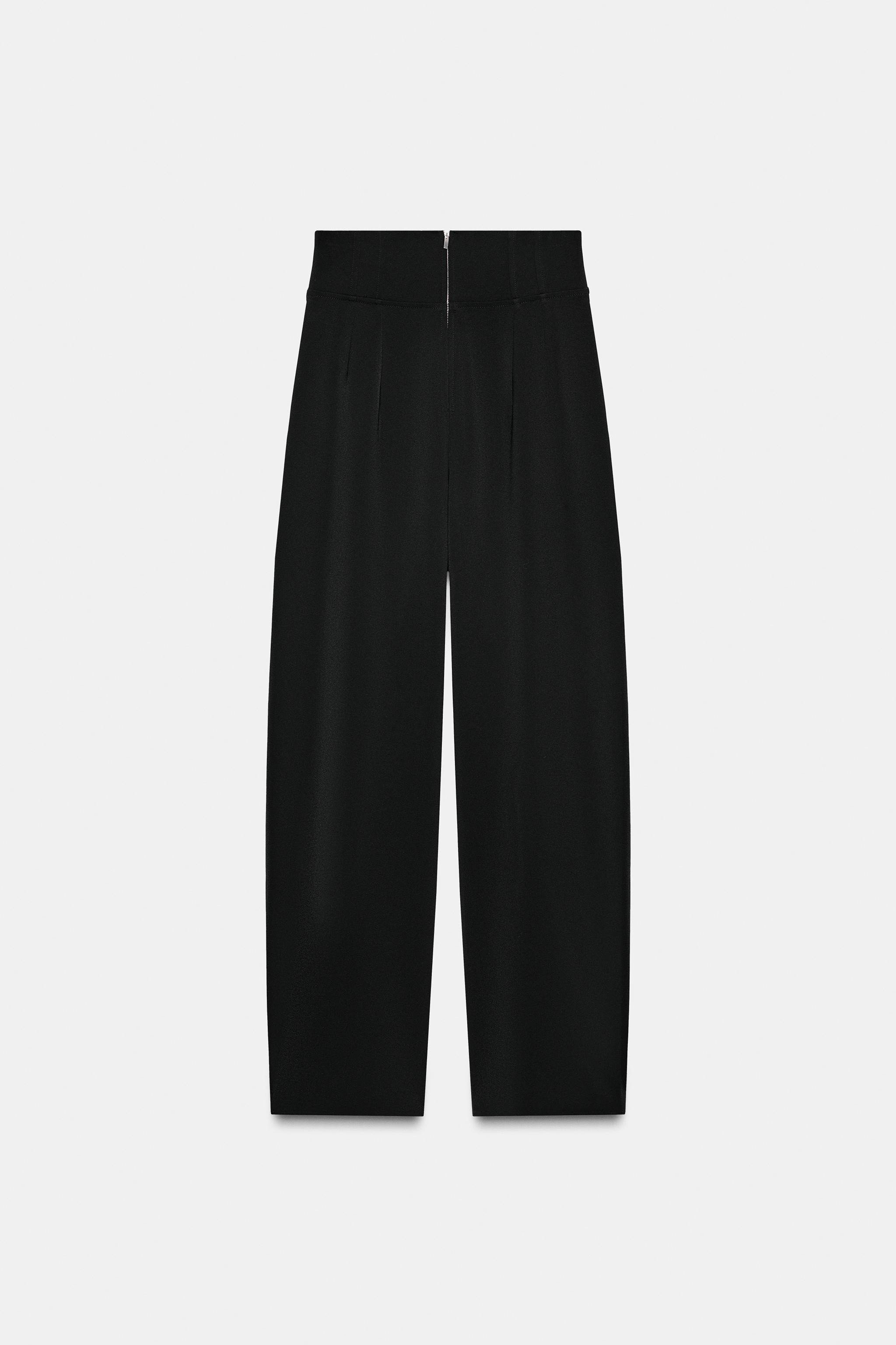 ZW COLLECTION HIGH-WAIST TROUSERS WITH ZIP | Zara UK