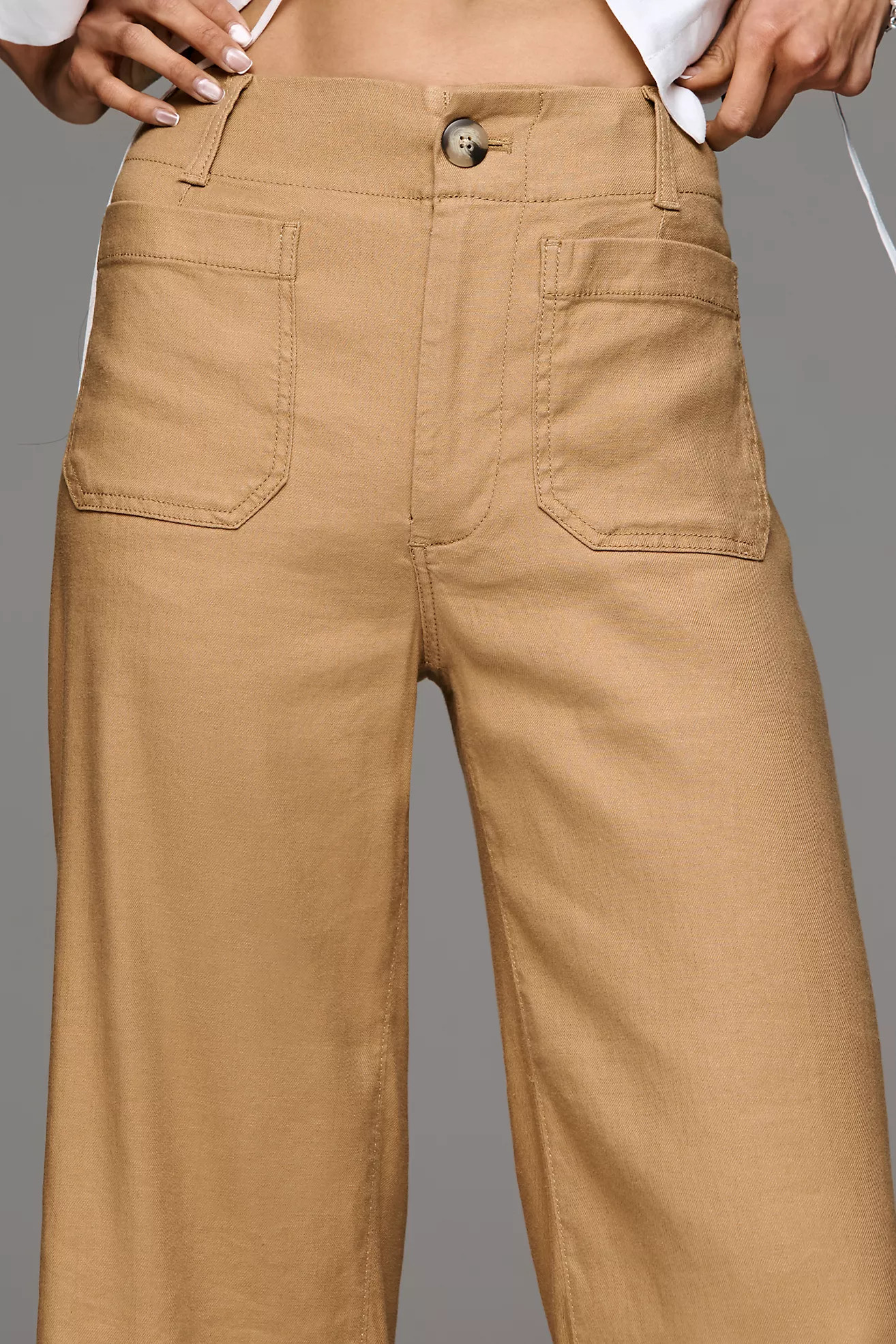 Colette European Linen Stretch Wide Leg Pants | Anthropologie (US)