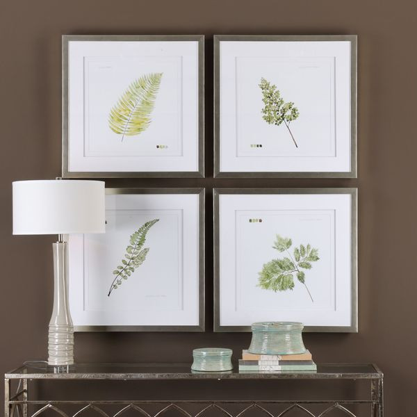 Uttermost Watercolor Leaf Study Prints (Set of 4) | Bed Bath & Beyond