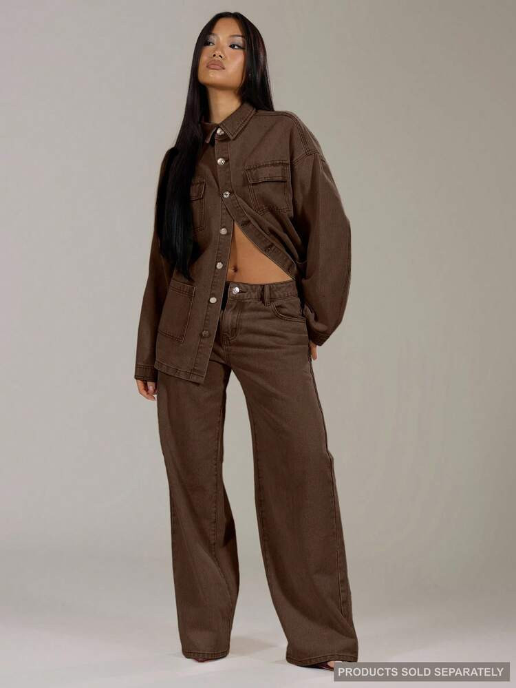 MUSERA Washed Low Rise Baggy Denim Jeans Spring 90'S Cute Summer Casual Western Concert Festival Rave Fall Autumn Winter Nashville Fall Autumn Back To School Office Work Chic | SHEIN