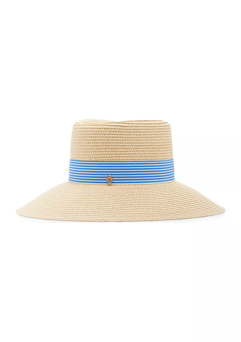 Preppy Stripe Band Straw Hat | Belk