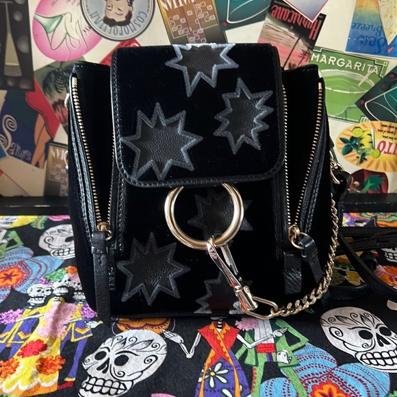 ❣️Chloé❣️ mini Faye backpack 🎒 witH sTARz All OVER!!🥰✨✨✨⭐️ | Poshmark