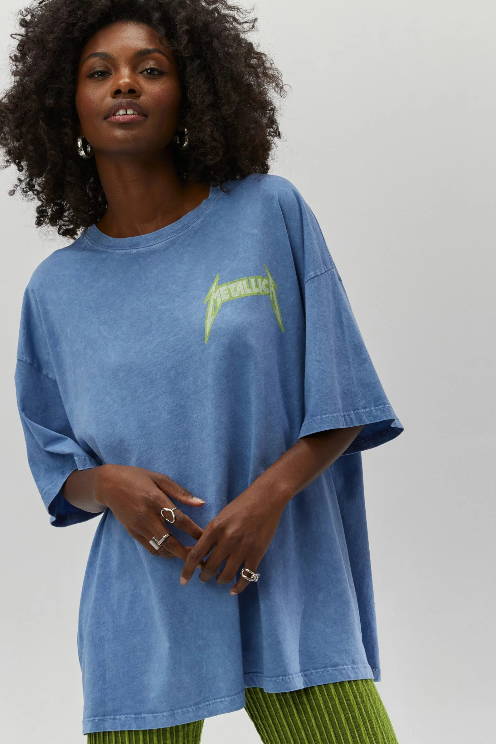 Metallica US Tour 1985 OS Tee in Dusty Blue | Daydreamer