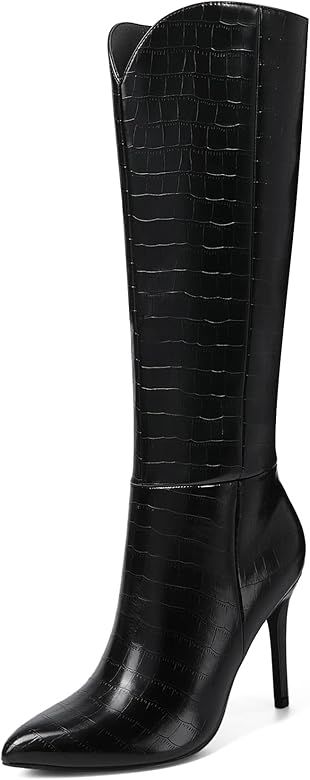 DREAM PAIRS Womens Knee High Boots, Fashion Pointed Toe High Heel Boots For Women | Amazon (US)
