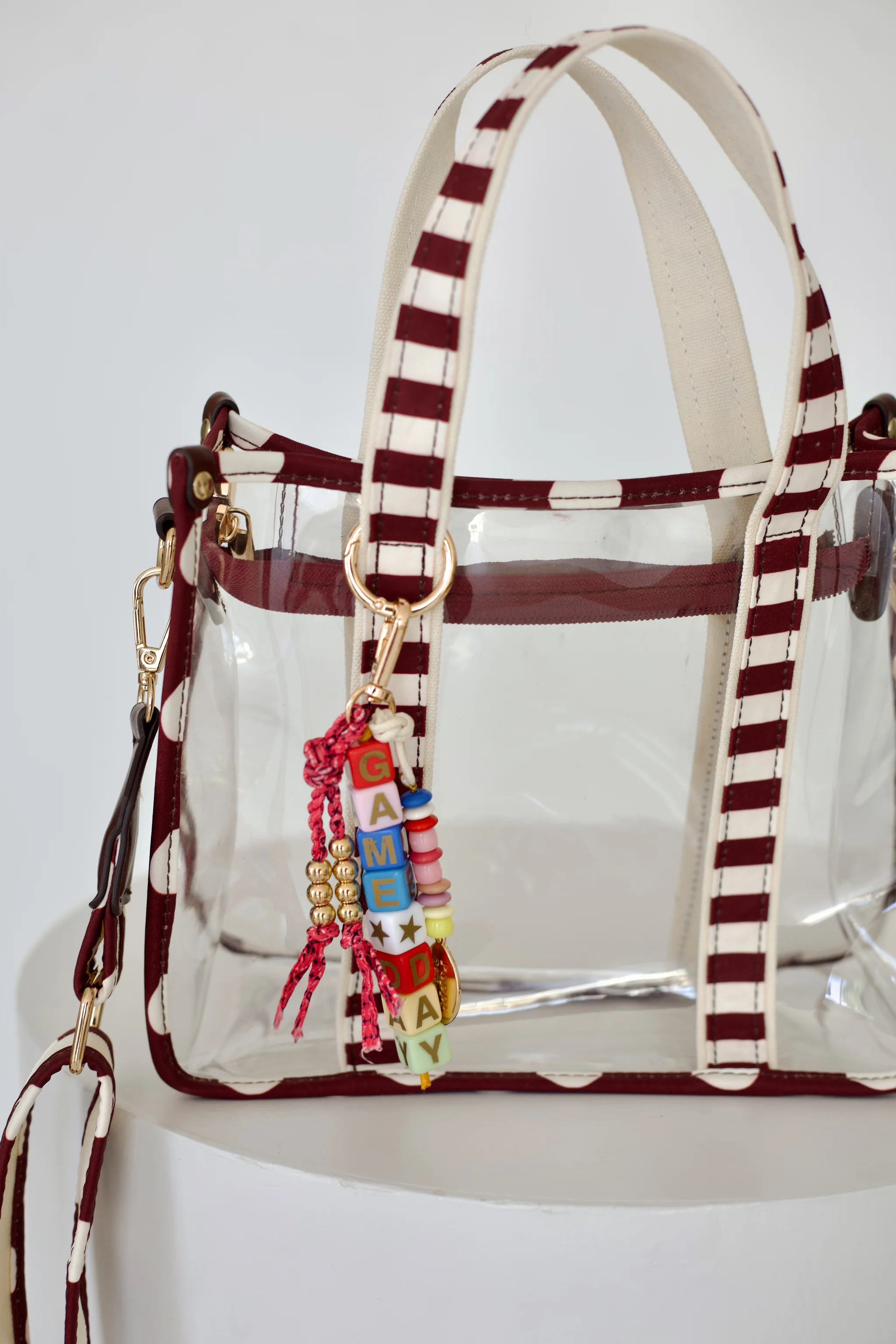 Game Day Clear Stadium Tote - Maroon- PRE-SALE SHIP DATE 9/11** | Poppy & Pine