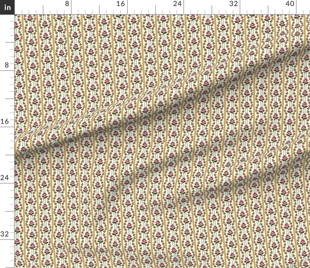 Roses and Stripes c. 1775 Fabric | Spoonflower | Spoonflower