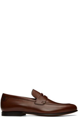 Brown Leather Penny Loafer | SSENSE