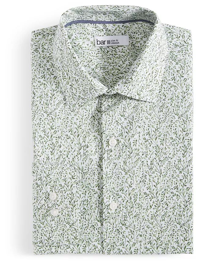 Bar III Men's Contrast Vine Dress Shirt, Created for Macy's - Macy's | Macy's