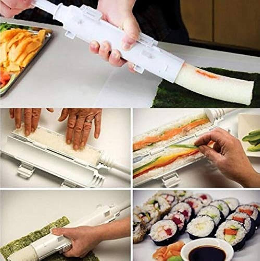 Sushi Maker Roller Roll Mold Sushi Roller Bazooka Rice Meat Vegetables DIY Sushi Making Machine K... | Amazon (CA)