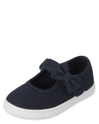 Toddler Girls Bow Strap Canvas Sneakers - blue | The Children's Place