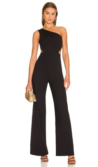 x REVOLVE Asymmetrical Cut Out Jumpsuit in Black | Revolve Clothing (Global)