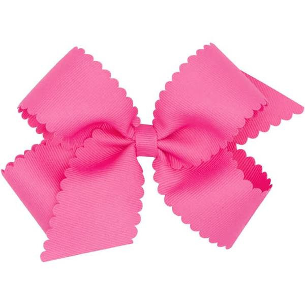 GROSGRAIN SCALLOPED - HOT PINK MEDIUM | Simply Carolina