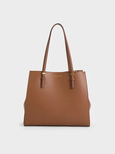 Sansa Tote Bag
 - Chocolate | Charles & Keith US