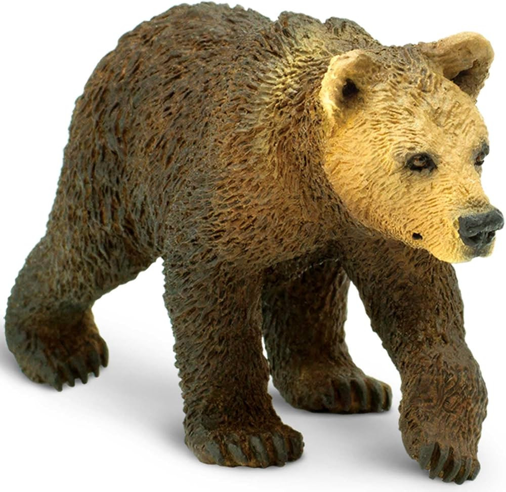 Safari Ltd. Grizzly Bear Cub Figurine - Detailed 3" Plastic Model Figure - Fun Educational Play T... | Amazon (US)