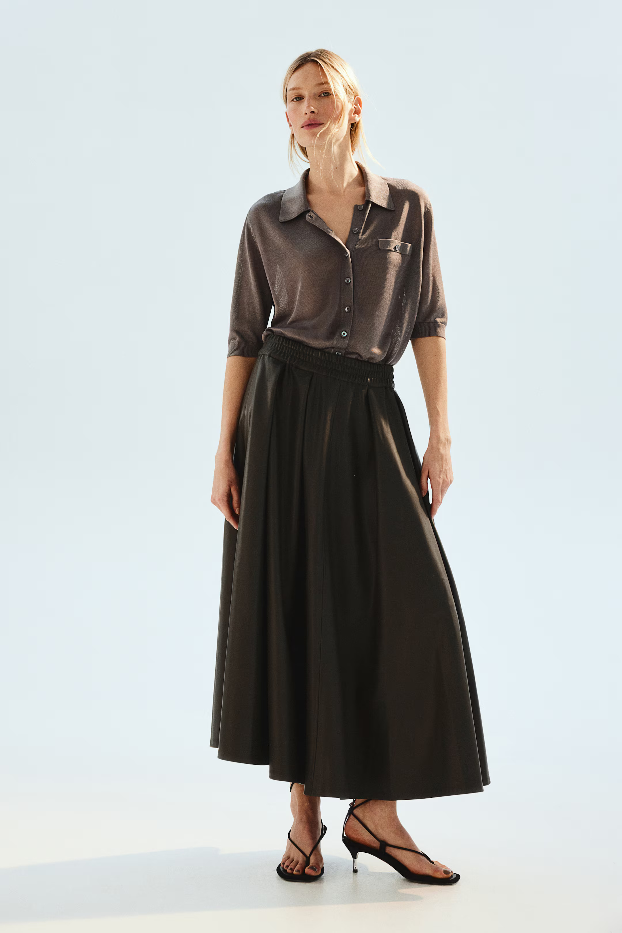 Coated A-line Skirt | H&M (US + CA)