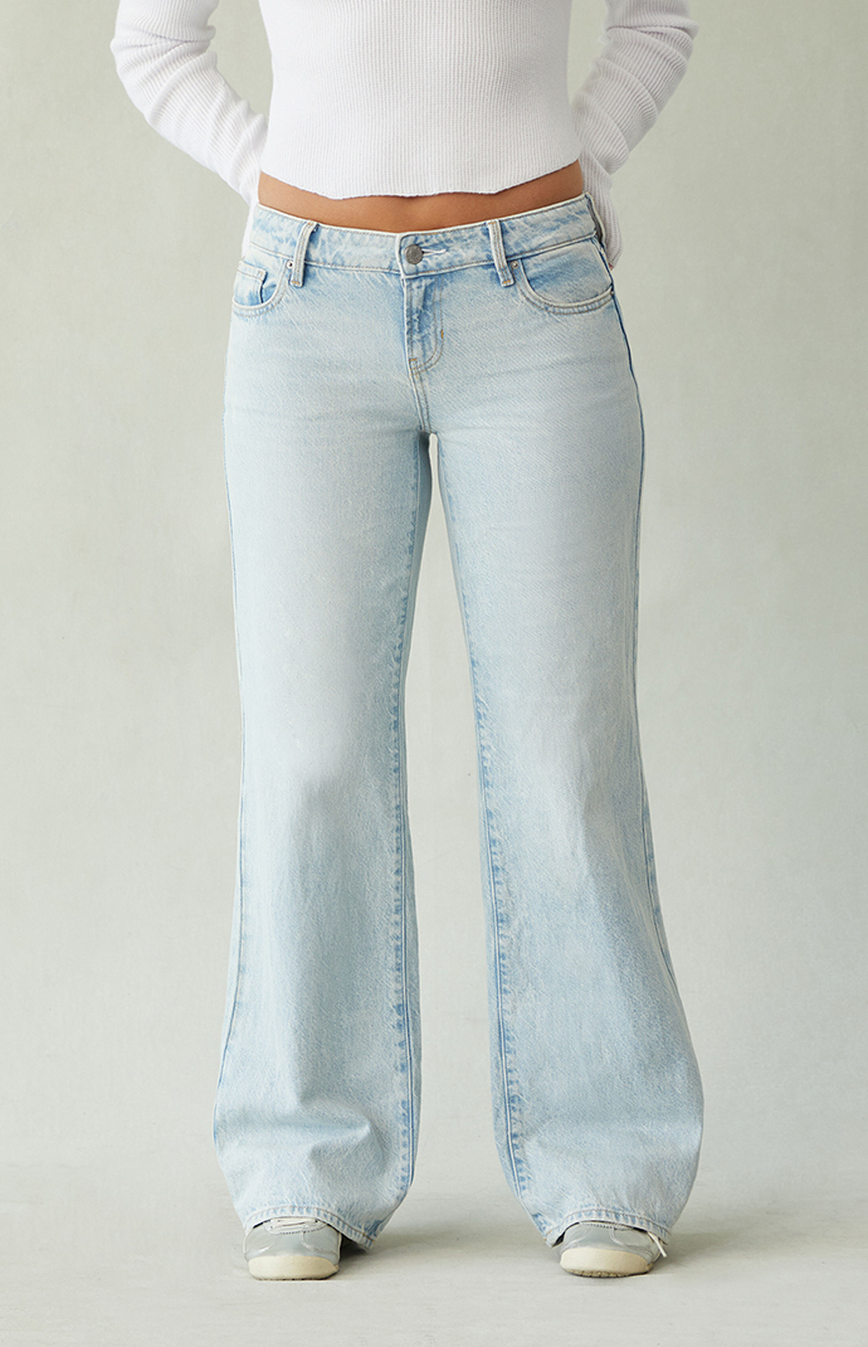 PacSun Eco Light Indigo Low Rise Wide Leg Jeans | PacSun