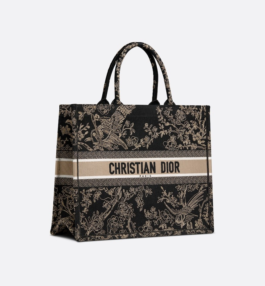 Black Multicolor Cornely-Effect Dior Jardin d'Hiver Embroidery (42 x 35 x 18.5 cm) | Dior Couture