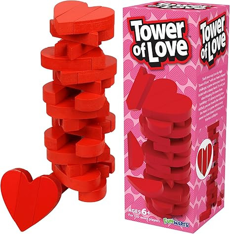 Funwares Wooden Blocks Stacking Game, Tumbling Tower and Balance Game, Family & Party Fun, Game f... | Amazon (US)