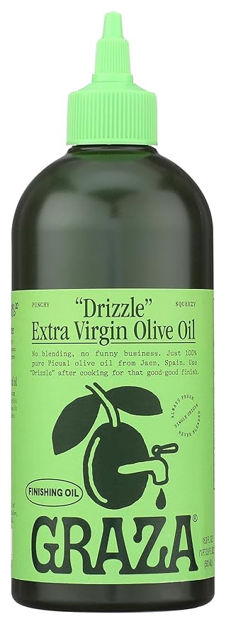 Graza "Drizzle" Extra Virgin Olive Oil. Early Harvest Finishing Oil. Single Farm Spanish EVOO. 16... | Amazon (US)