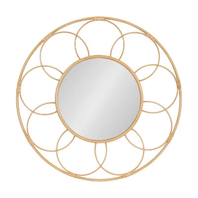 34"x34" Cori Round Rattan Mirror - Kate & Laurel All Things Decor | Target