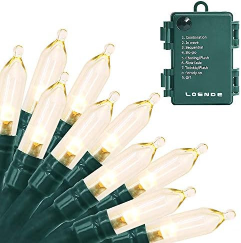 Christmas Lights, LOENDE Battery Operated String Lights 18ft 50 LED 8 Modes Mini Light Outdoor St... | Amazon (US)