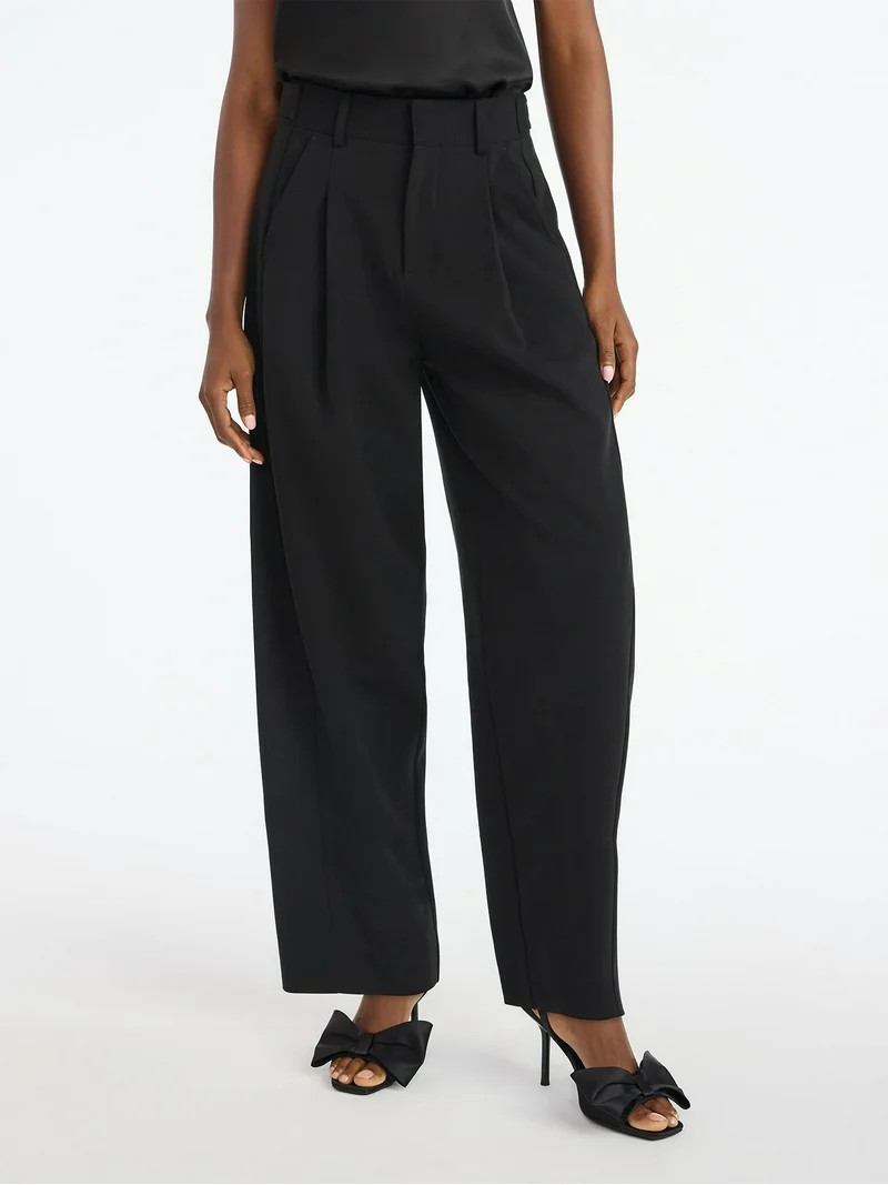 Scoop Women’s Slouchy Barrel Trouser Pants, Sizes 0-20 | Walmart (US)