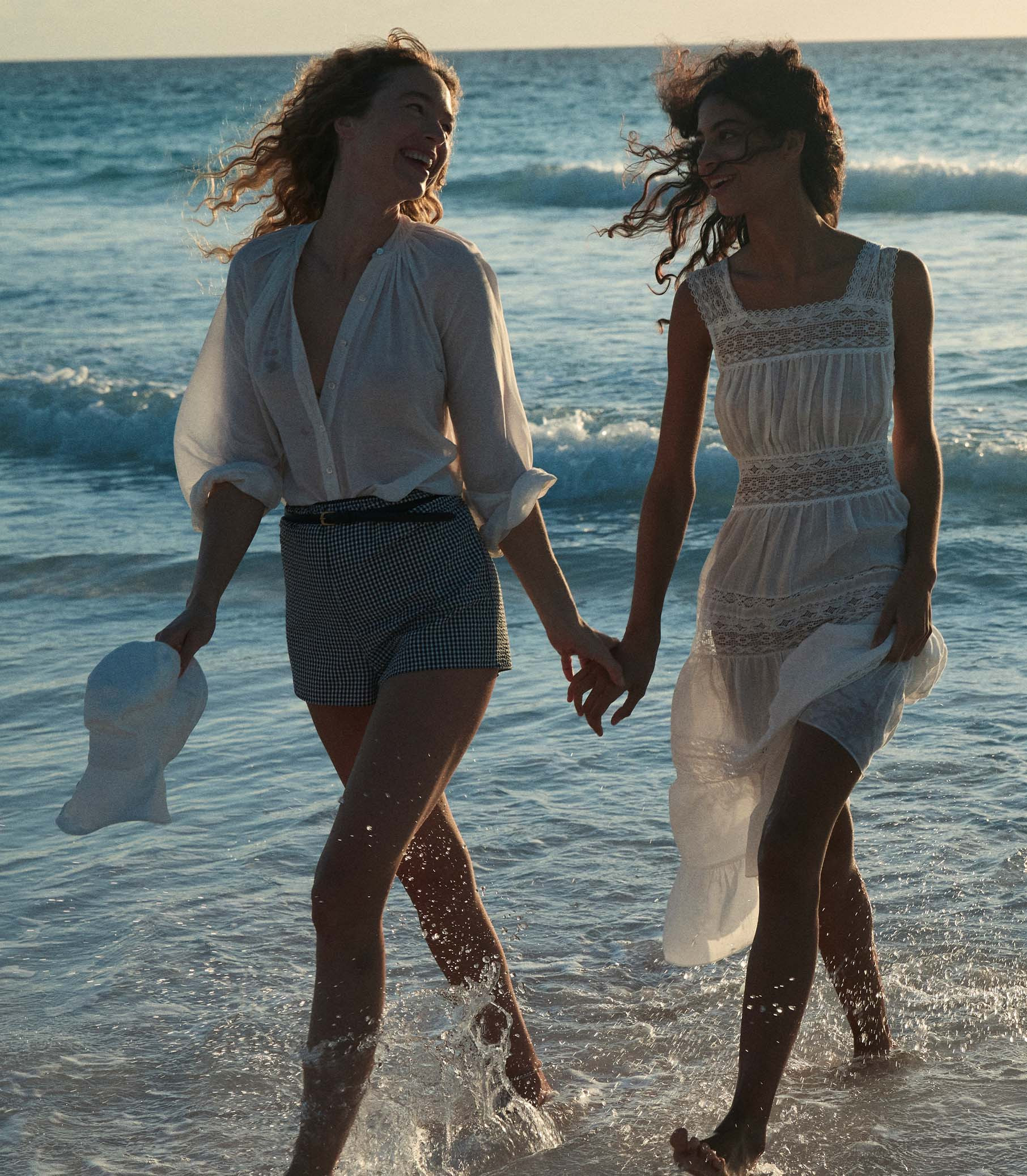 Larena Short - Noir La Maddalena Gingham | DÔEN | DOEN