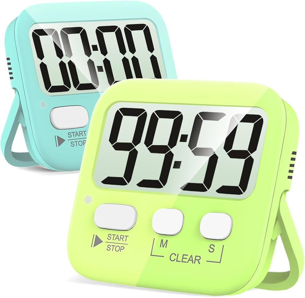 Antonki 2 Pack Digital Timer for Kids, Magnetic Countdown Kitchen Timers for Cooking, Egg, Classr... | Amazon (US)