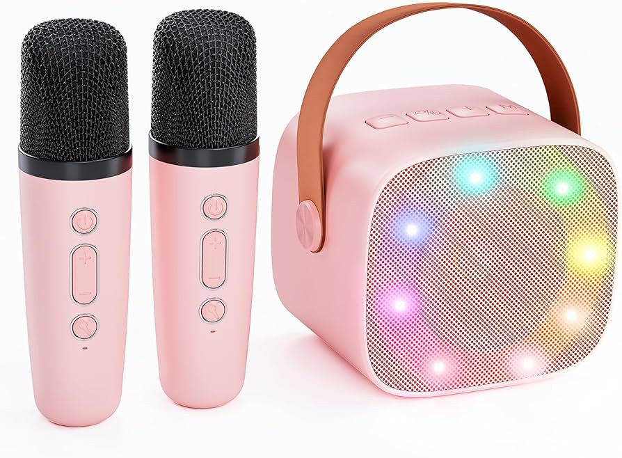 Karaoke Machine for Kids, Portable Bluetooth Speaker with 2 Wireless Microphone, Karaoke Toys Bir... | Amazon (US)
