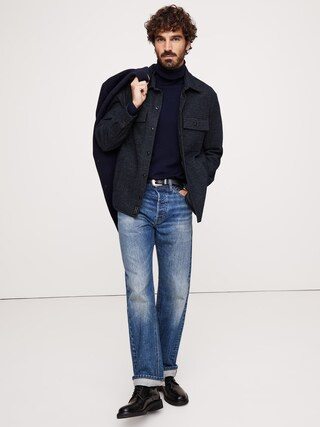 Herringbone Jacquard Shirt Jacket | Banana Republic (CA)