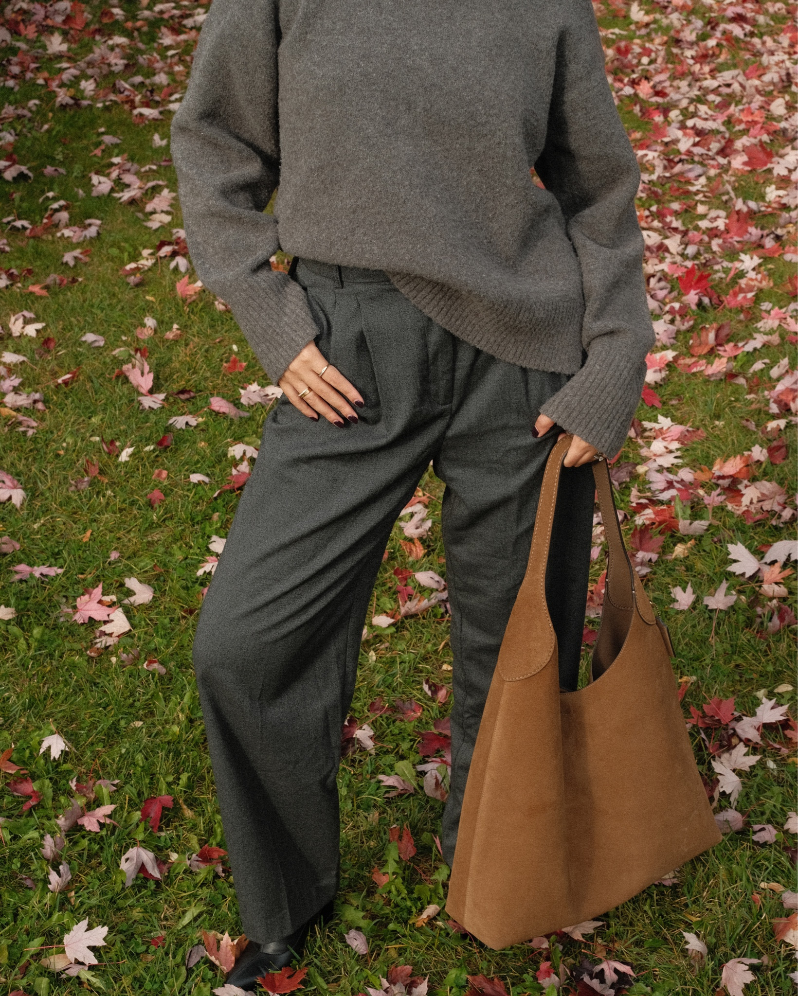 grey & brown is my new fav colour combo #fallstyle #falloutfits #monochromestyle #suedebag 

#LTKstyletip #LTKbag #LTKautumn